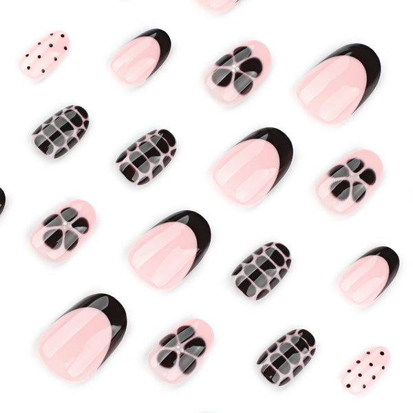 12 Sizes-24 Pcs Press On Nails JP4120