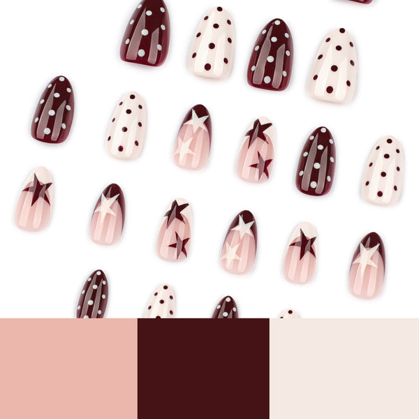 12 Sizes-24 Pcs Press On Nails JP4278