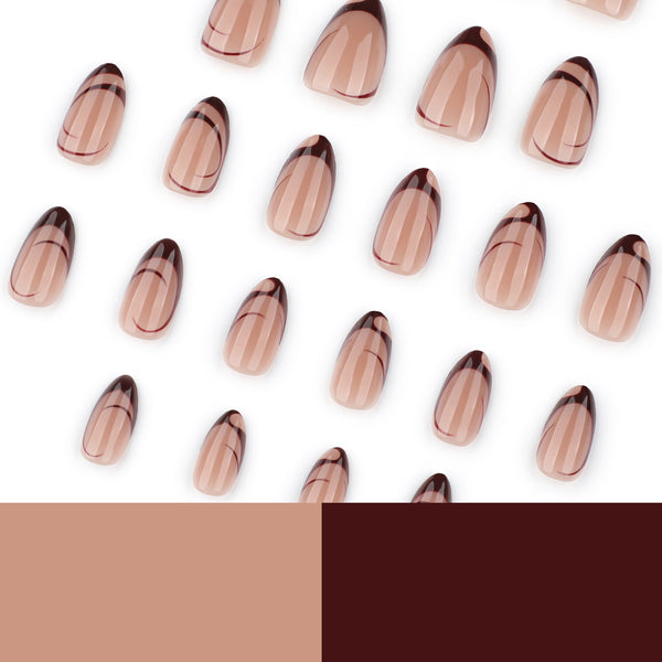 12 Sizes-24 Pcs Press On Nails JP3268
