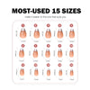 12 Sizes-24 Pcs Press On Nails FS003