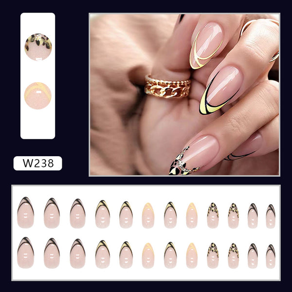 12 Sizes-24 Pcs Press On Nails W238