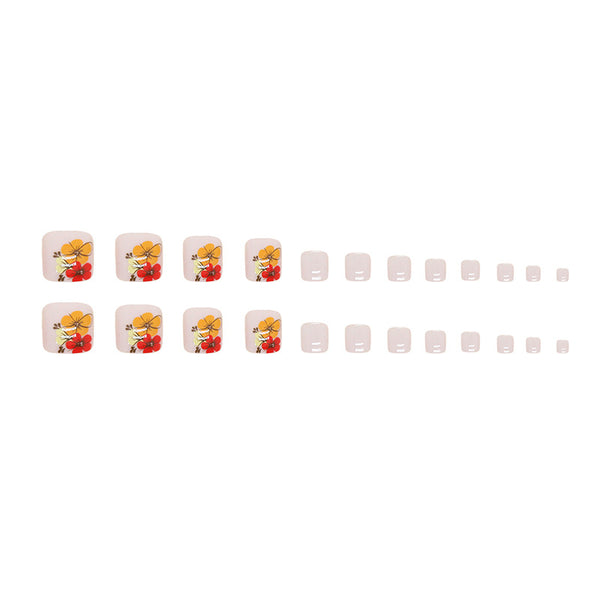 12 Sizes-24 Pcs Press On Nails F084