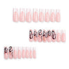 French Glossy Long Pink Square Press on Nails