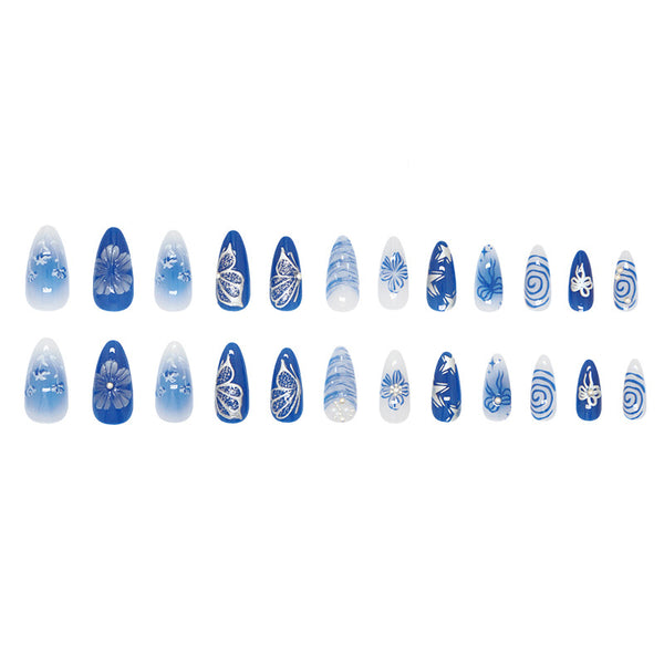 12 Sizes-24 Pcs Press On Nails Z1102