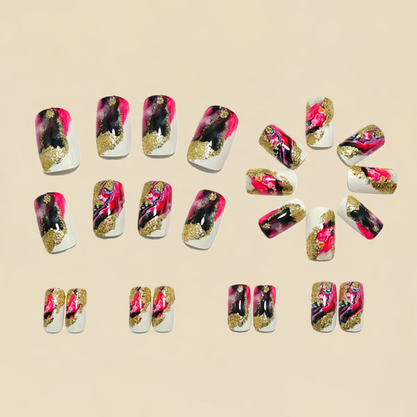 12 Sizes-24 Pcs Press On Nails Y1804