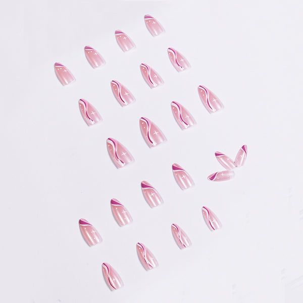 12 Sizes-24 Pcs Press On Nails JP1068