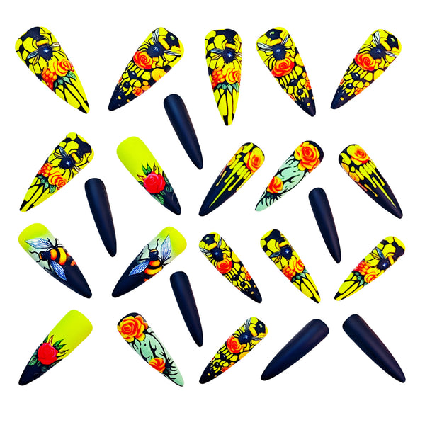 12 Sizes-24 Pcs Press On Nails Y557