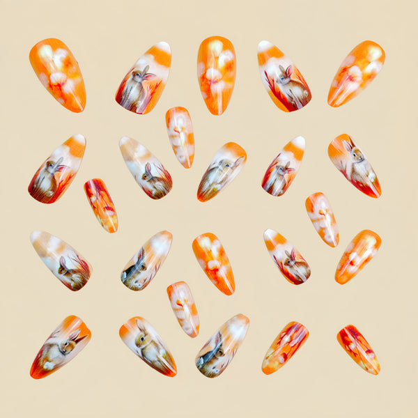 12 Sizes-24 Pcs Press On Nails Y882