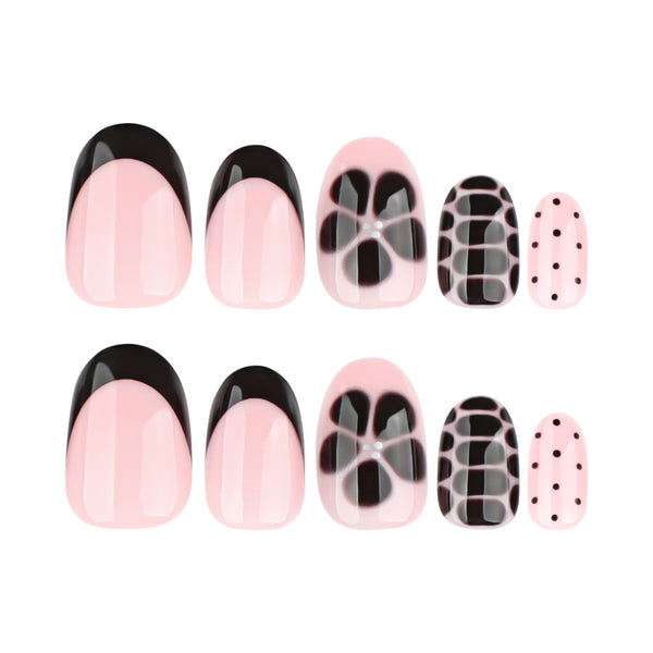 12 Sizes-24 Pcs Press On Nails JP4120