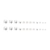 12 Sizes-24 Pcs Press On Nails F064