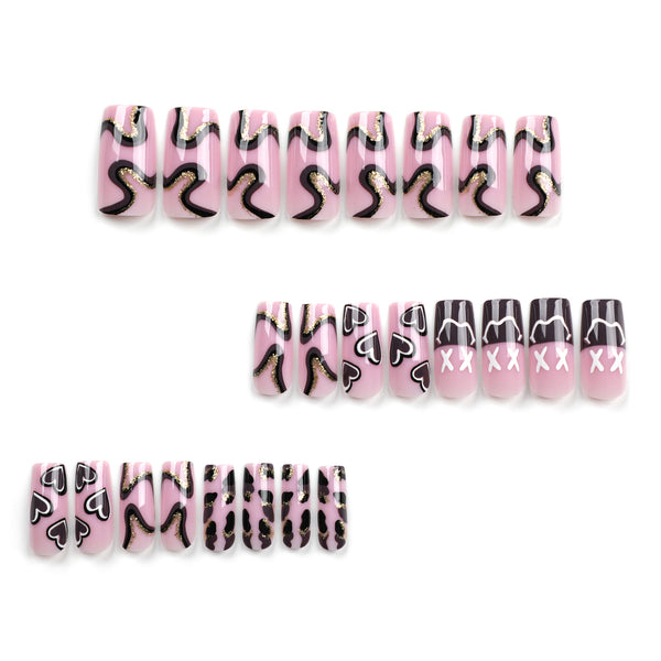12 Sizes-24 Pcs Press On Nails JP2892