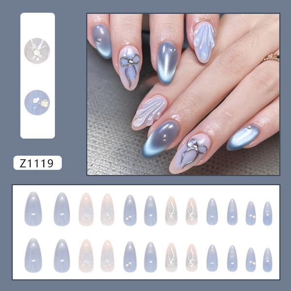 12 Sizes-24 Pcs Press On Nails Z1119