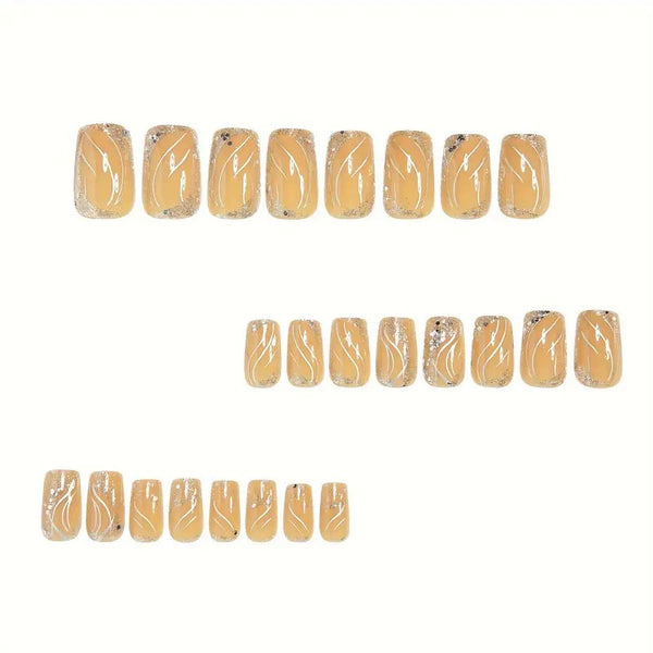 12 Sizes-24 Pcs Press On Nails LC216