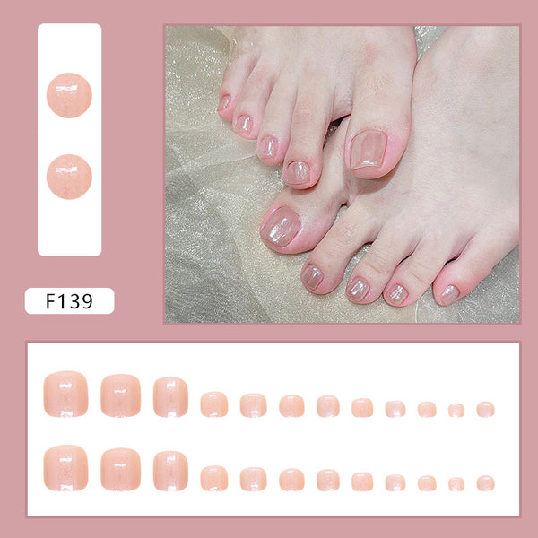 12 Sizes-24 Pcs Press On Nails F139