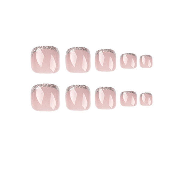 French Glossy Pink Press on Nails