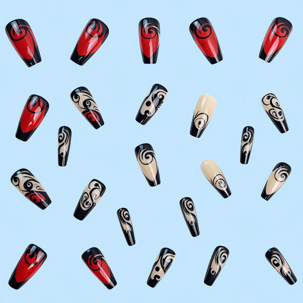 12 Sizes-24 Pcs Press On Nails Y251