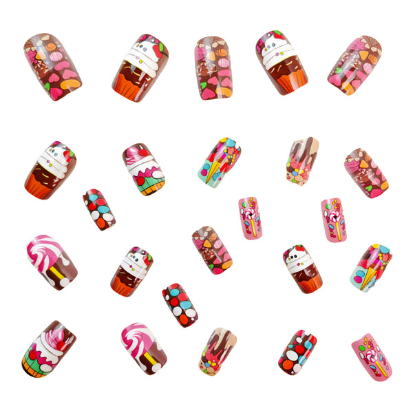 12 Sizes-24 Pcs Press On Nails Y559