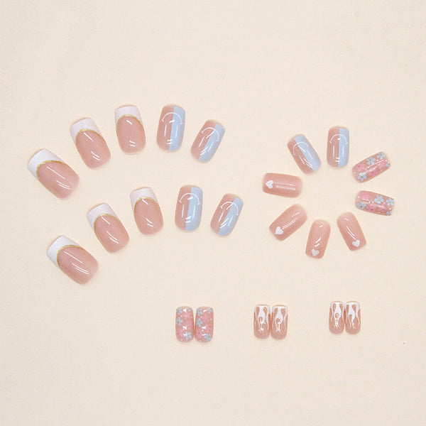 12 Sizes-24 Pcs Press On Nails W345