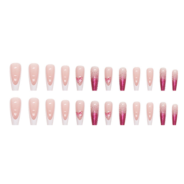 12 Sizes-24 Pcs Press On Nails W394