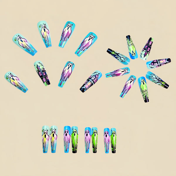 12 Sizes-24 Pcs Press On Nails Y844