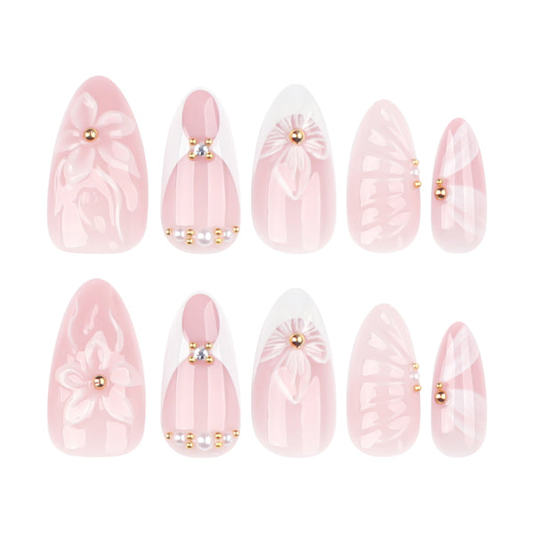 12 Sizes-24 Pcs Press On Nails JP3855