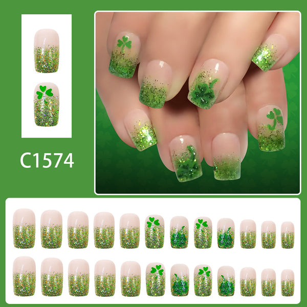 12 Sizes-24 Pcs Press On Nails C1574