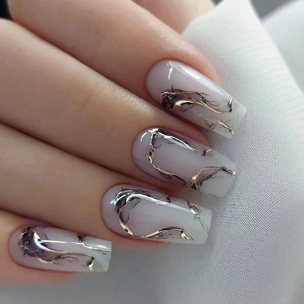 Glossy Long Press on Nails