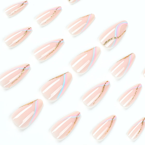 12 Sizes-24 Pcs Press On Nails JP1694