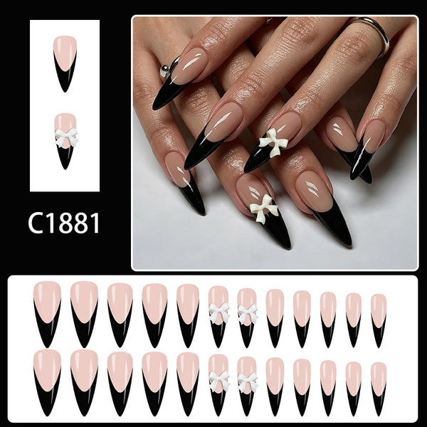 12 Sizes-24 Pcs Press On Nails C1881