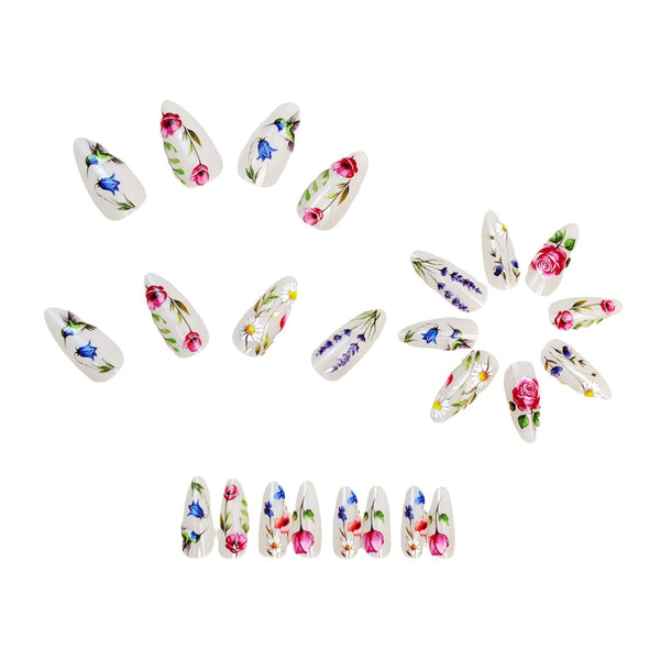 12 Sizes-24 Pcs Press On Nails Y1892