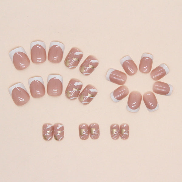 12 Sizes-24 Pcs Press On Nails W606