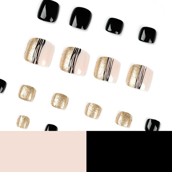 12 Sizes-24 Pcs Press On Nails JP1624