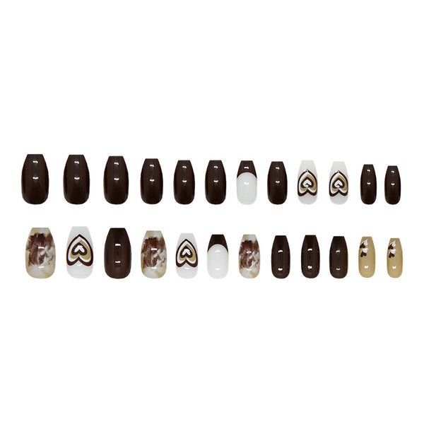 12 Sizes-24 Pcs Press On Nails W2202