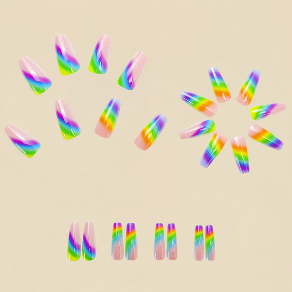 12 Sizes-24 Pcs Press On Nails Y703