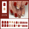 12 Sizes-24 Pcs Press On Nails C1173