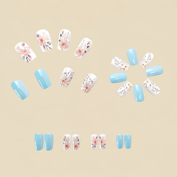 12 Sizes-24 Pcs Press On Nails Y619
