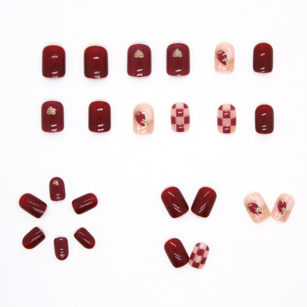 12 Sizes-24 Pcs Press On Nails R349
