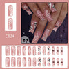 12 Sizes-24 Pcs Press On Nails C624