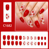 12 Sizes-24 Pcs Press On Nails C1682