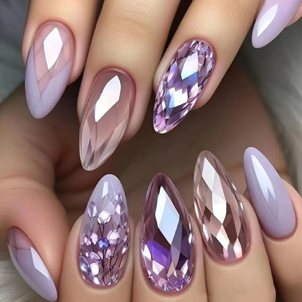 12 Sizes-24 Pcs Press On Nails W1622