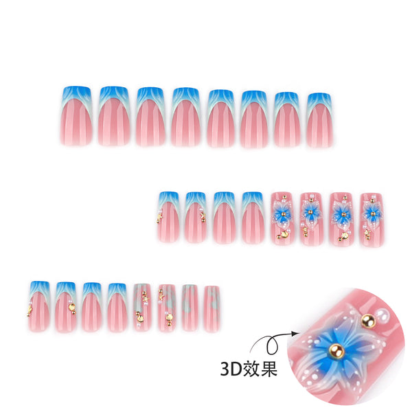 12 Sizes-24 Pcs Press On Nails JP4233