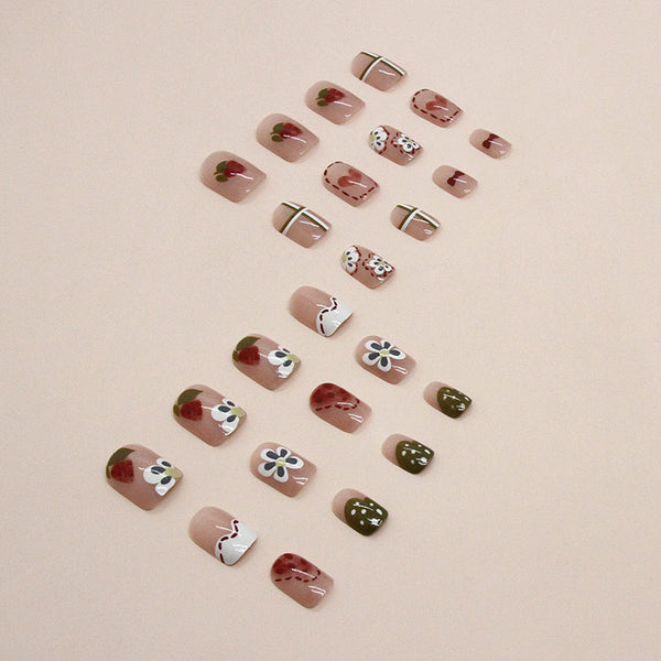 12 Sizes-24 Pcs Press On Nails R797
