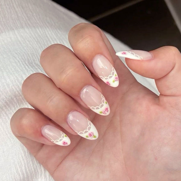 12 Sizes-24 Pcs Press On Nails JP4301