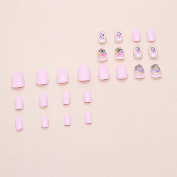 12 Sizes-24 Pcs Press On Nails W1943