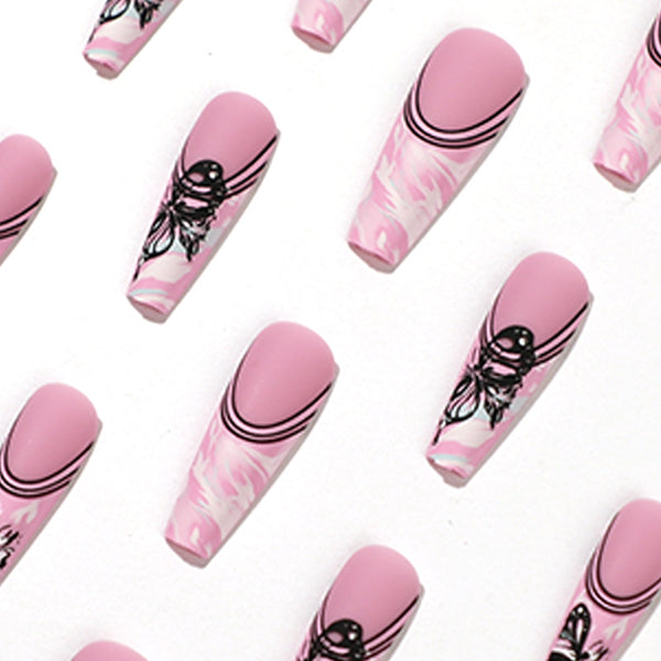 12 Sizes-24 Pcs Press On Nails JP1677