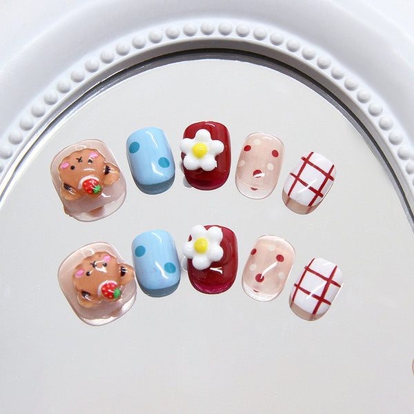 12 Sizes-24 Pcs Press On Nails K029