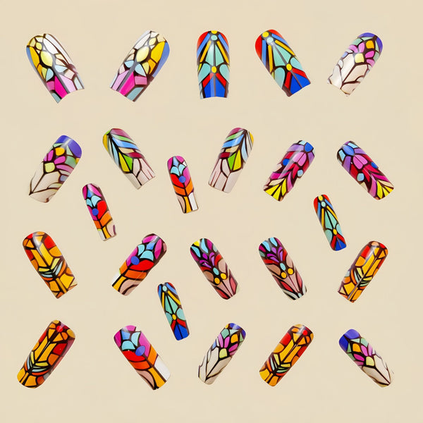 12 Sizes-24 Pcs Press On Nails Y559