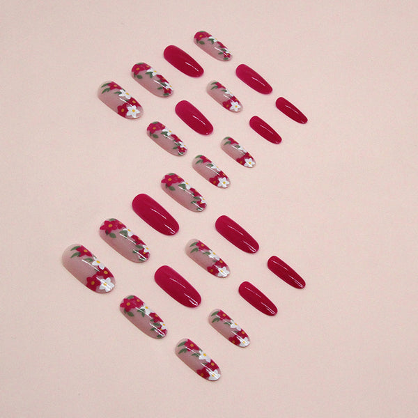 12 Sizes-24 Pcs Press On Nails W1373