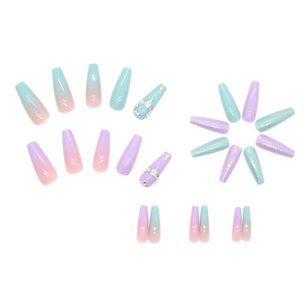 12 Sizes-24 Pcs Press On Nails Z386