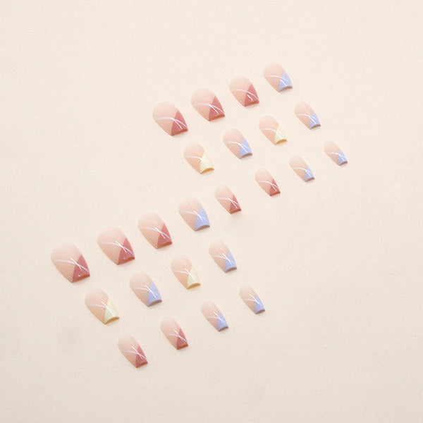 12 Sizes-24 Pcs Press On Nails R731